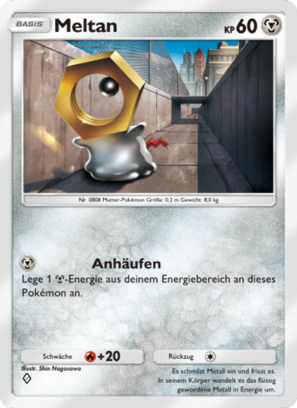 Meltan 181 — Unschlagbare Gene (German Pokémon TCG card)