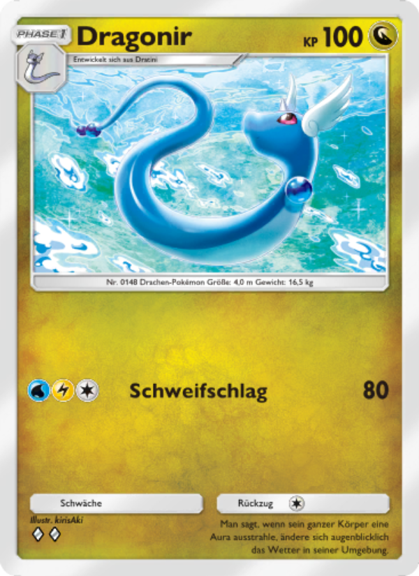 Dragonir 184 — Unschlagbare Gene (German Pokémon TCG card)