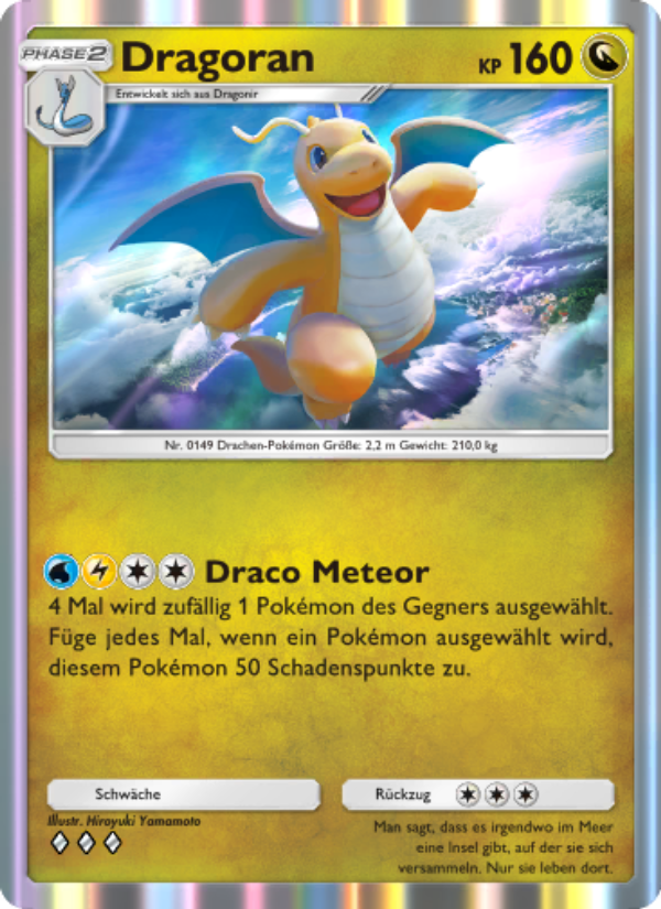 Dragoran 185 — Unschlagbare Gene (German Pokémon TCG card)