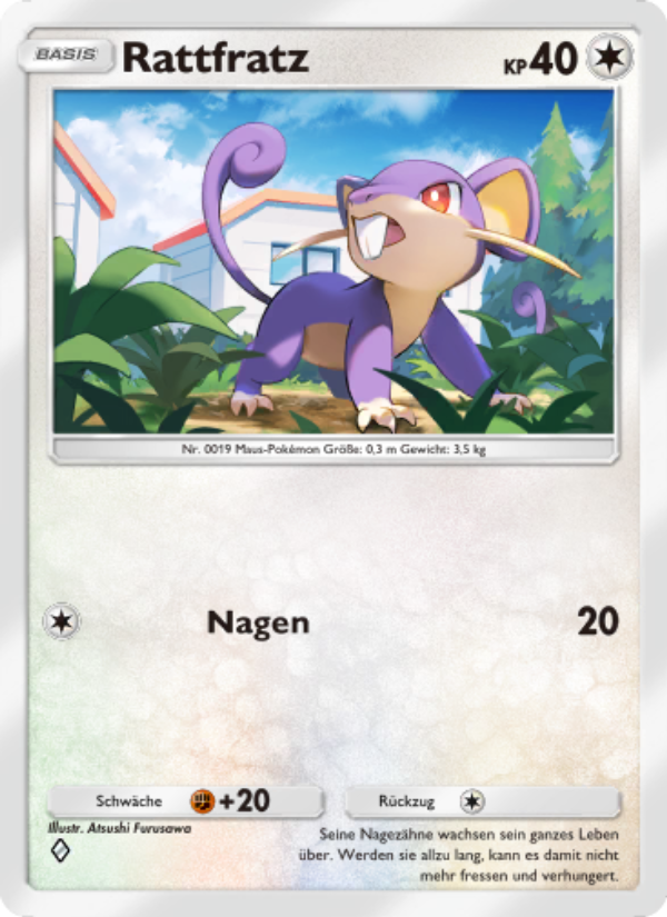 Rattfratz 189 — Unschlagbare Gene (German Pokémon TCG card)