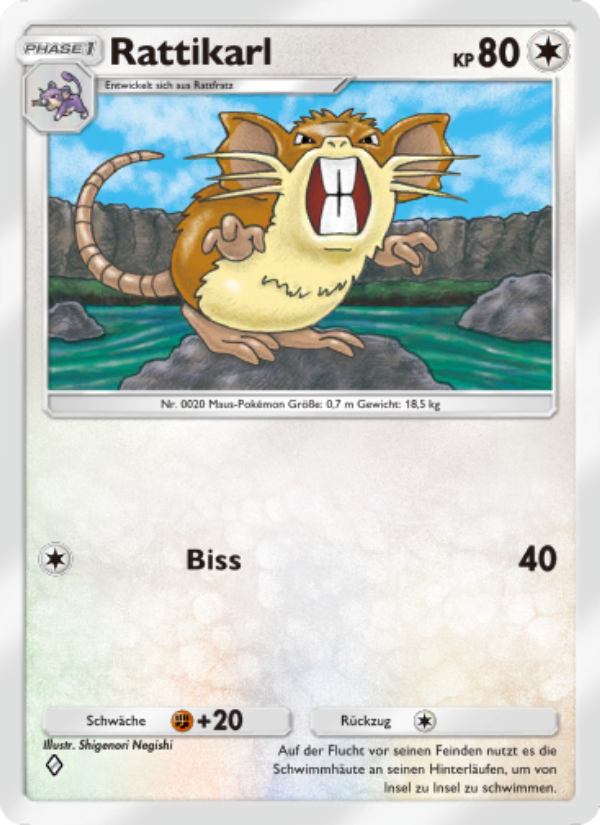 Rattikarl 190 — Unschlagbare Gene (German Pokémon TCG card)