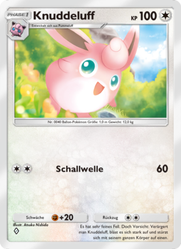 Knuddeluff 194 — Unschlagbare Gene (German Pokémon TCG card)