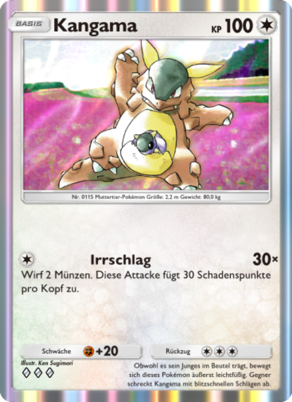 Kangama 203 — Unschlagbare Gene (German Pokémon TCG card)