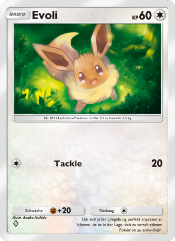 Evoli 206 — Unschlagbare Gene (German Pokémon TCG card)