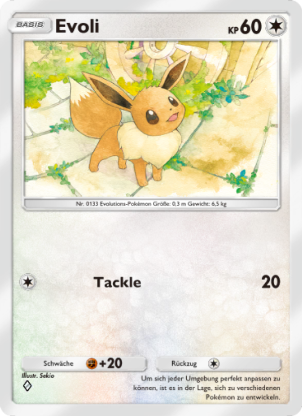 Evoli 208 — Unschlagbare Gene (German Pokémon TCG card)