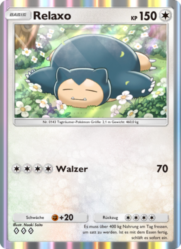Relaxo 211 — Unschlagbare Gene (German Pokémon TCG card)