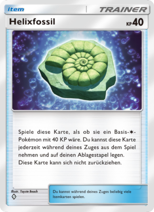 Helixfossil 216 — Unschlagbare Gene (German Pokémon TCG card)