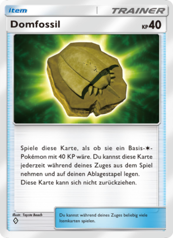 Domfossil 217 — Unschlagbare Gene (German Pokémon TCG card)