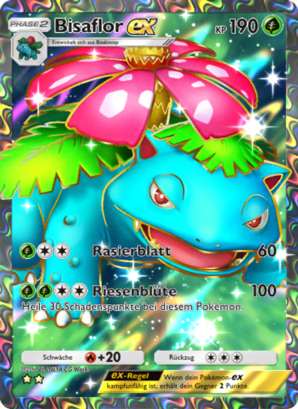 Bisaflor-ex 251 — Unschlagbare Gene (German Pokémon TCG card)