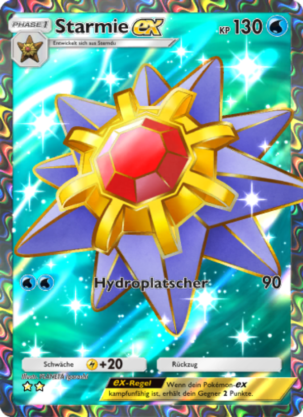Starmie-ex 257 — Unschlagbare Gene (German Pokémon TCG card)
