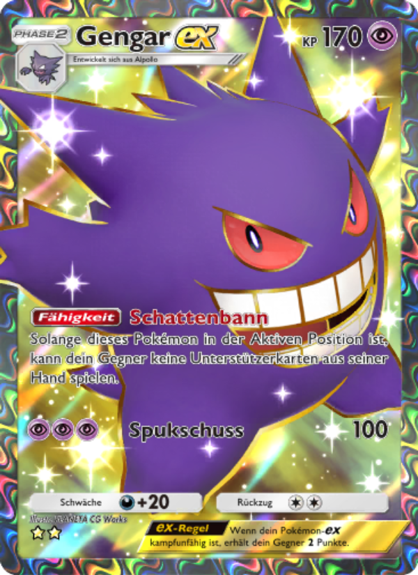 Gengar-ex 261 — Unschlagbare Gene (German Pokémon TCG card)