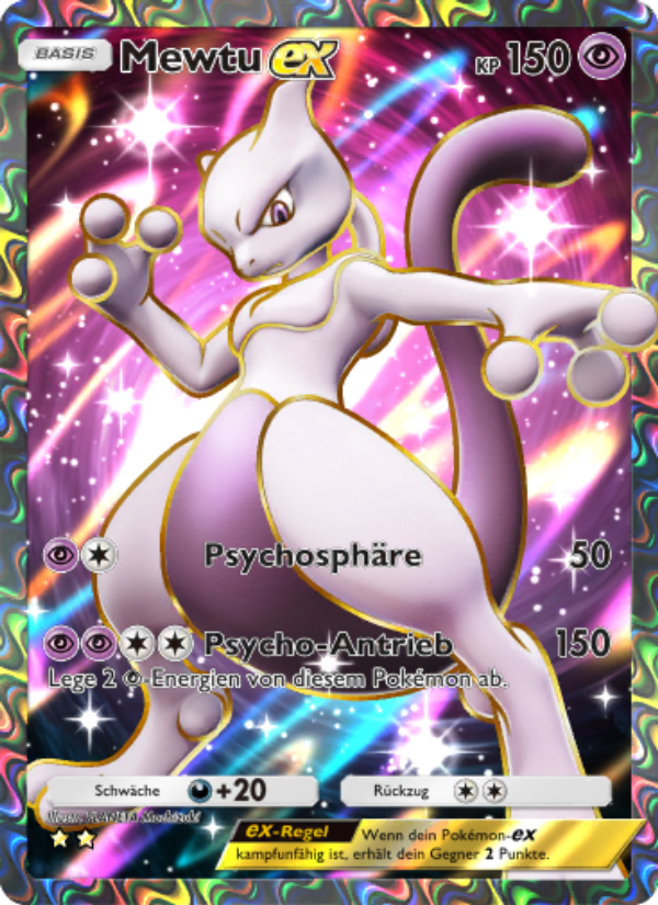 Mewtu-ex 262 — Unschlagbare Gene (German Pokémon TCG card)