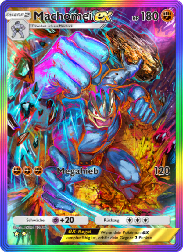 Machomei-ex 278 — Unschlagbare Gene (German Pokémon TCG card)