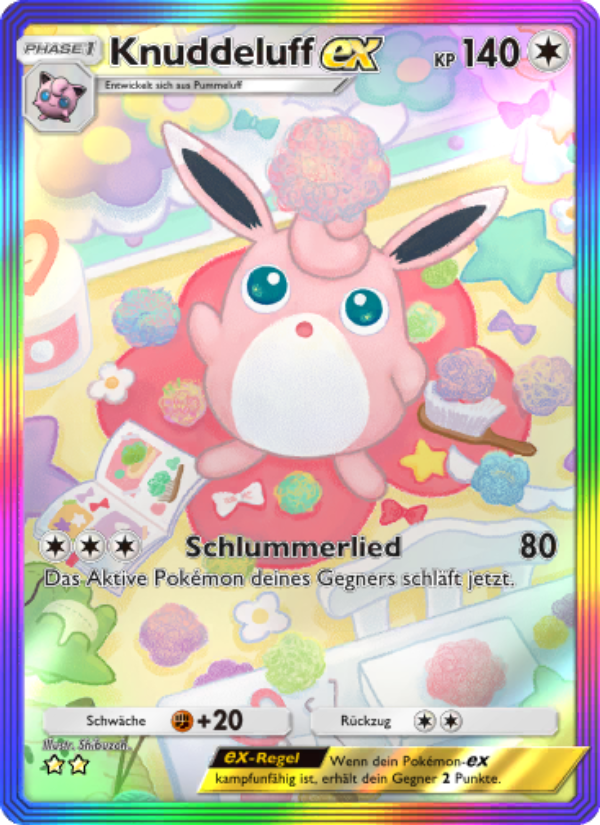 Knuddeluff-ex 279 — Unschlagbare Gene (German Pokémon TCG card)