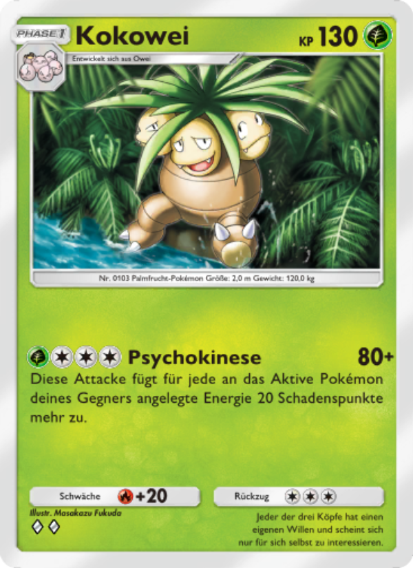 Kokowei 002 — Mysteriöse Insel (German Pokémon TCG card)