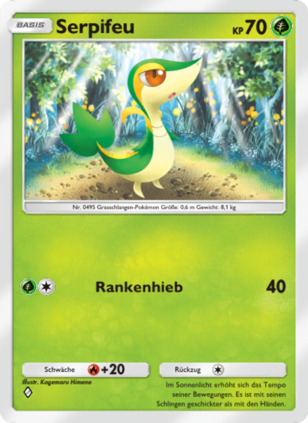 Serpifeu 004 — Mysteriöse Insel (German Pokémon TCG card)