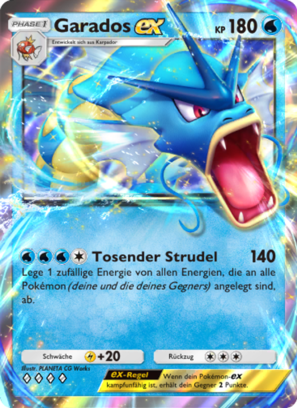Garados-ex 018 — Mysteriöse Insel (German Pokémon TCG card)