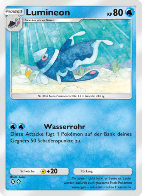 Lumineon 021 — Mysteriöse Insel (German Pokémon TCG card)