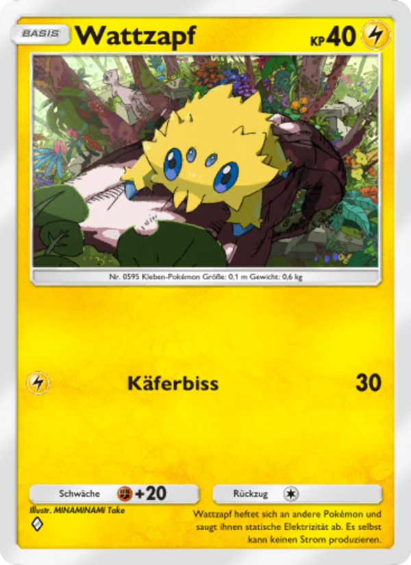 Wattzapf 028 — Mysteriöse Insel (German Pokémon TCG card)