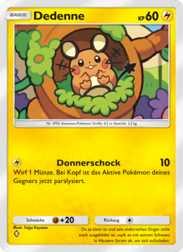 Dedenne 030 — Mysteriöse Insel (German Pokémon TCG card)