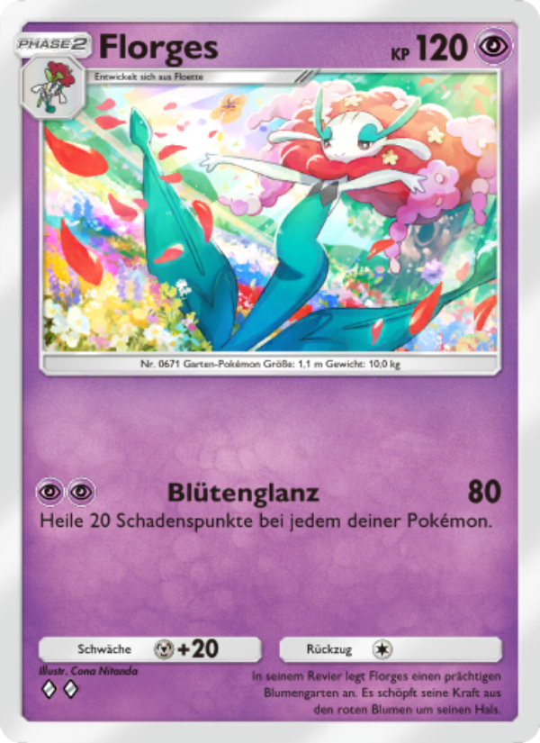 Florges 038 — Mysteriöse Insel (German Pokémon TCG card)