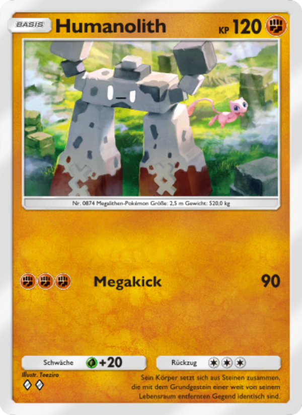 Humanolith 048 — Mysteriöse Insel (German Pokémon TCG card)