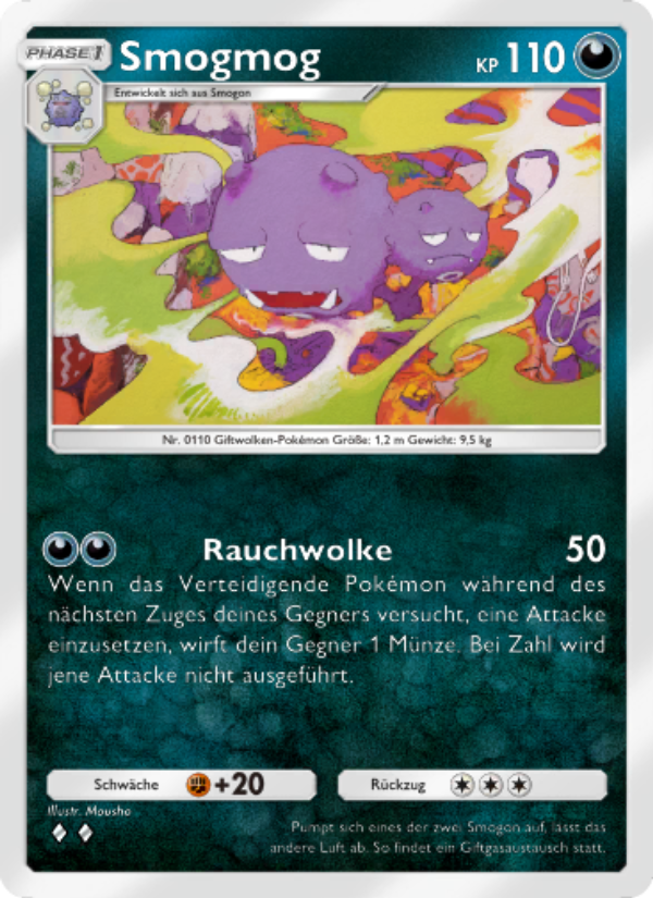 Smogmog 050 — Mysteriöse Insel (German Pokémon TCG card)