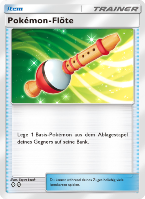 Pokémon-Flöte 064 — Mysteriöse Insel (German Pokémon TCG card)