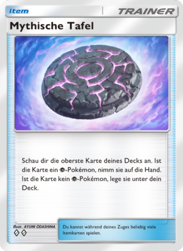 Mythische Tafel 065 — Mysteriöse Insel (German Pokémon TCG card)