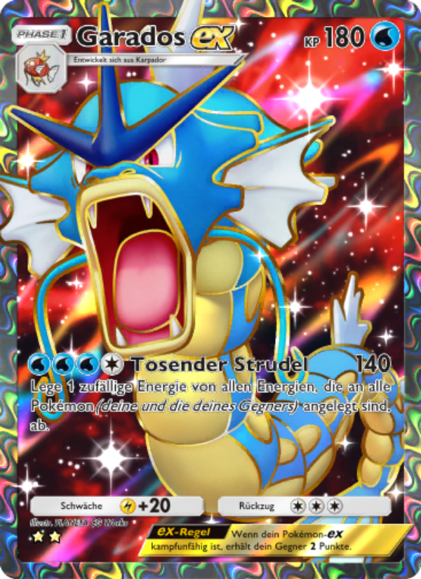 Garados-ex 076 — Mysteriöse Insel (German Pokémon TCG card)