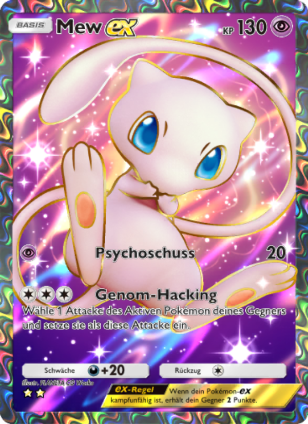 Mew-ex 077 — Mysteriöse Insel (German Pokémon TCG card)