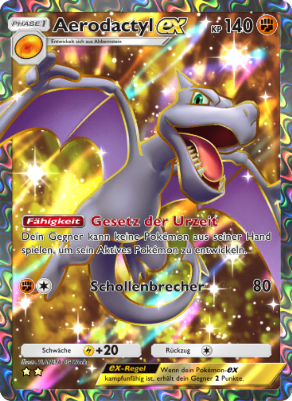 Aerodactyl-ex 078 — Mysteriöse Insel (German Pokémon TCG card)