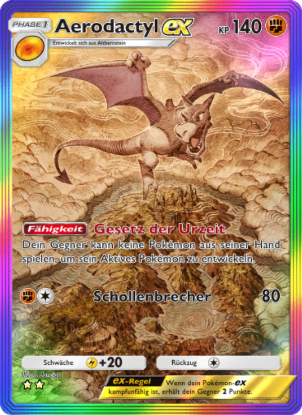 Aerodactyl-ex 084 — Mysteriöse Insel (German Pokémon TCG card)