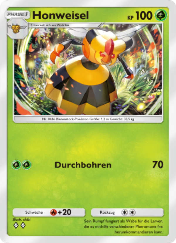 Honweisel 018 — Kollision von Raum und Zeit (German Pokémon TCG card)