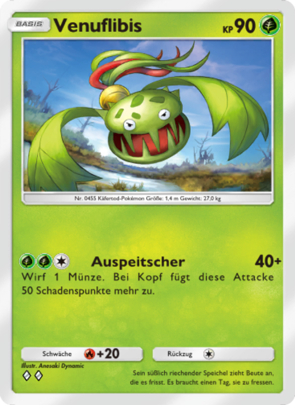 Venuflibis 019 — Kollision von Raum und Zeit (German Pokémon TCG card)