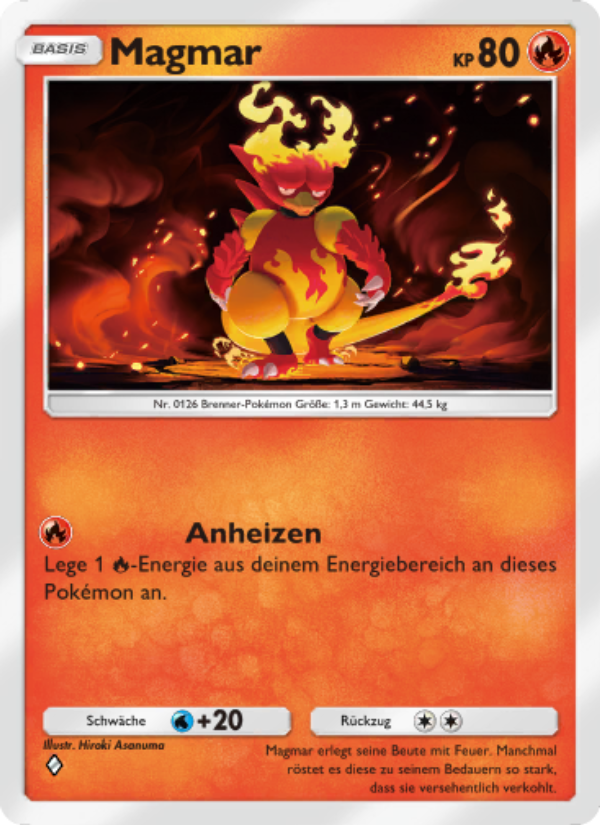 Magmar 023 — Kollision von Raum und Zeit (German Pokémon TCG card)