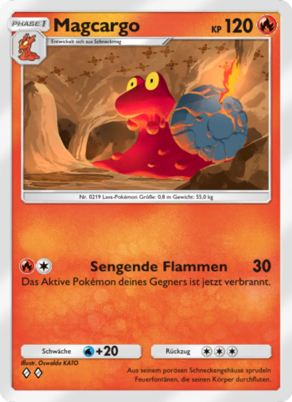 Magcargo 026 — Kollision von Raum und Zeit (German Pokémon TCG card)