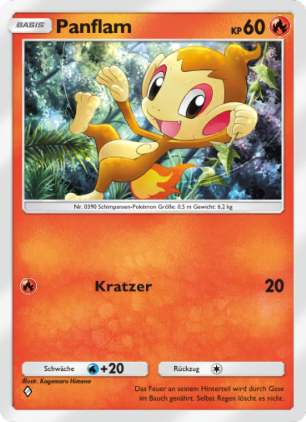 Panflam 027 — Kollision von Raum und Zeit (German Pokémon TCG card)