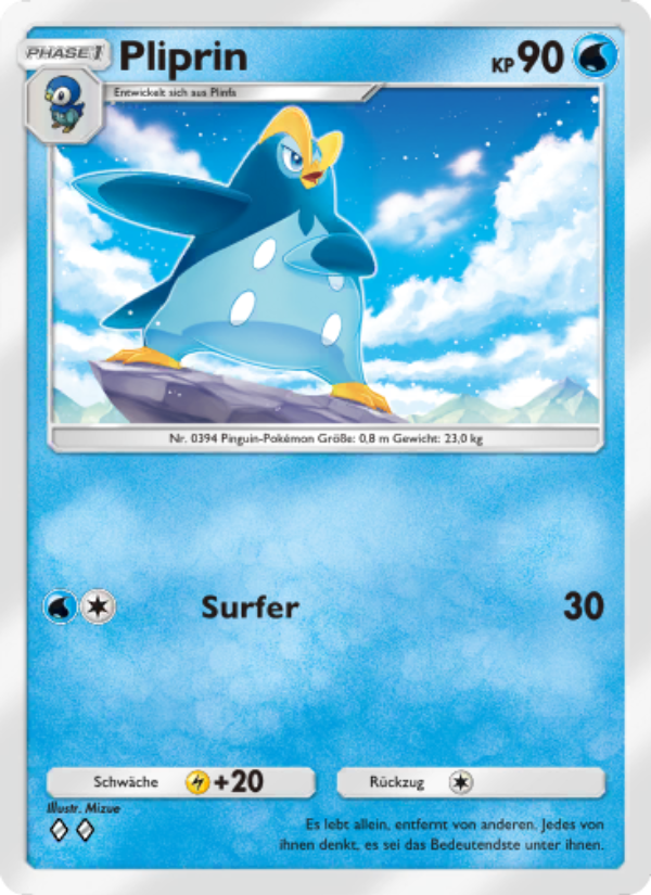 Pliprin 036 — Kollision von Raum und Zeit (German Pokémon TCG card)