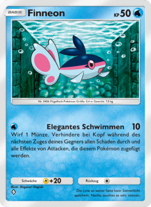 Finneon 042 — Kollision von Raum und Zeit (German Pokémon TCG card)
