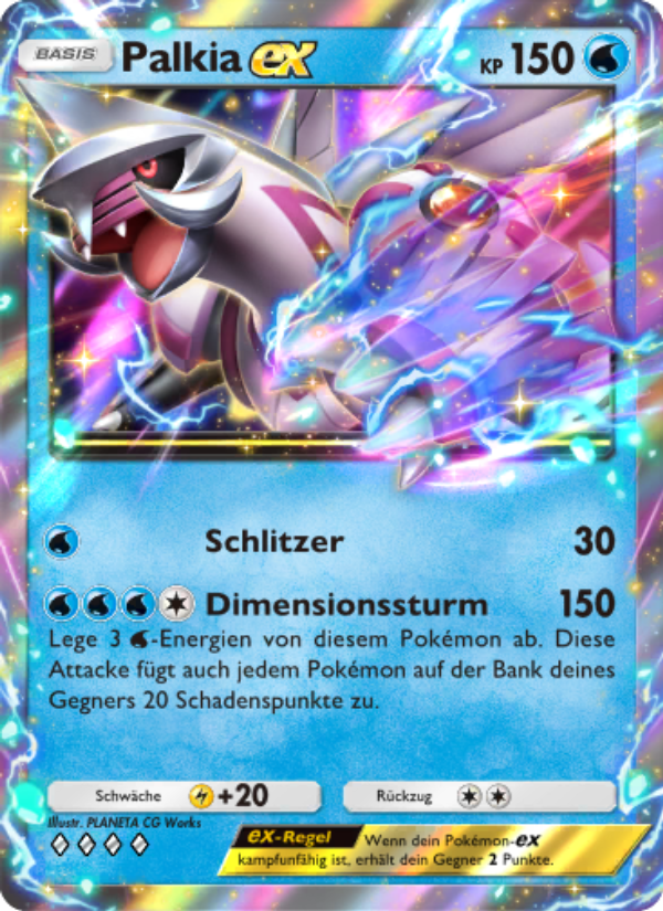 Palkia-ex 049 — Kollision von Raum und Zeit (German Pokémon TCG card)