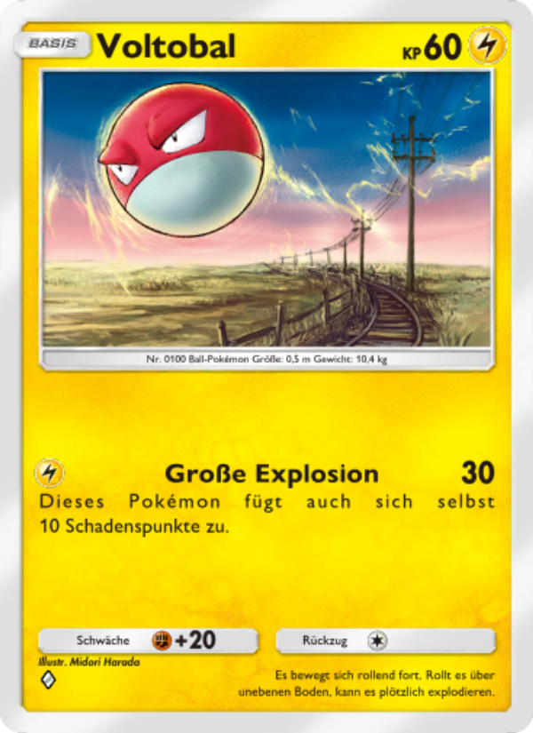 Voltobal 054 — Kollision von Raum und Zeit (German Pokémon TCG card)