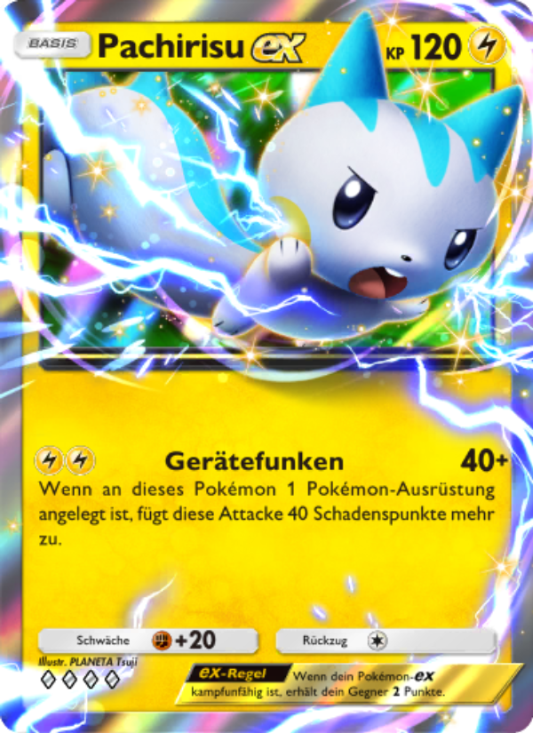 Pachirisu-ex 061 — Kollision von Raum und Zeit (German Pokémon TCG card)
