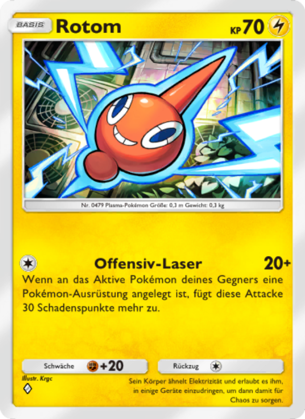 Rotom 062 — Kollision von Raum und Zeit (German Pokémon TCG card)