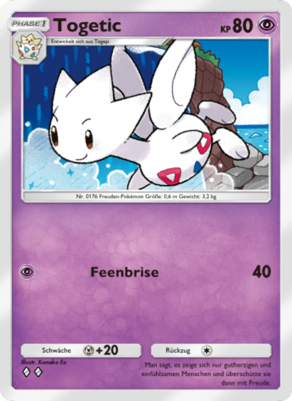 Togetic 064 — Kollision von Raum und Zeit (German Pokémon TCG card)