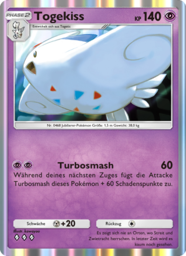 Togekiss 065 — Kollision von Raum und Zeit (German Pokémon TCG card)