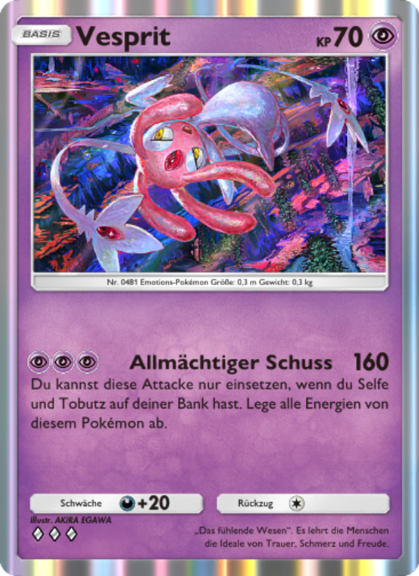 Vesprit 076 — Kollision von Raum und Zeit (German Pokémon TCG card)