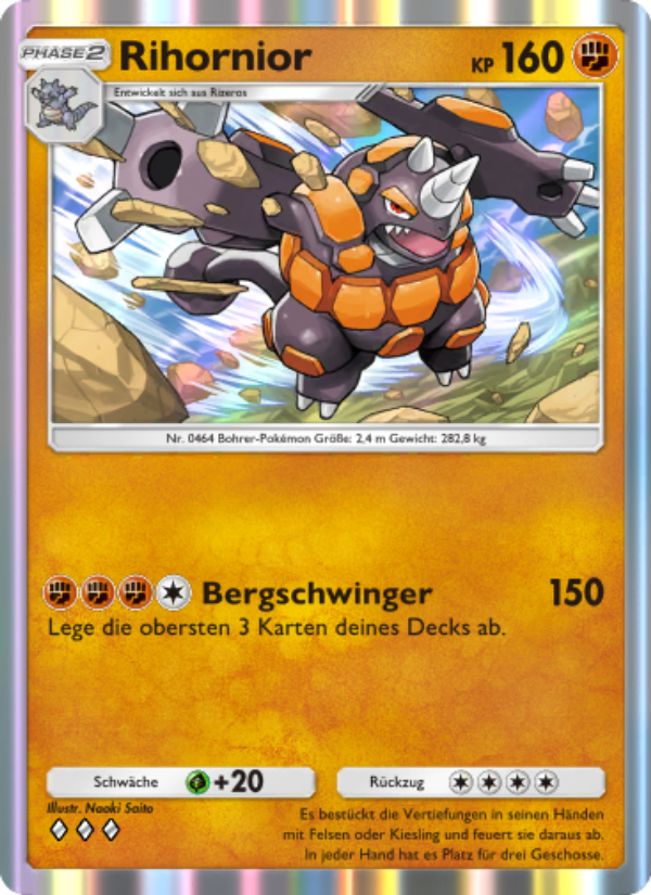 Rihornior 082 — Kollision von Raum und Zeit (German Pokémon TCG card)