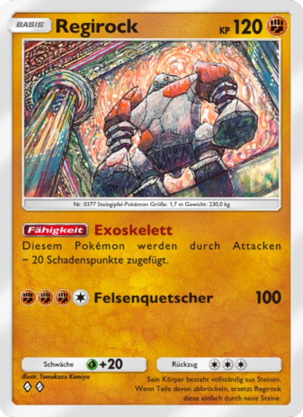 Regirock 087 — Kollision von Raum und Zeit (German Pokémon TCG card)