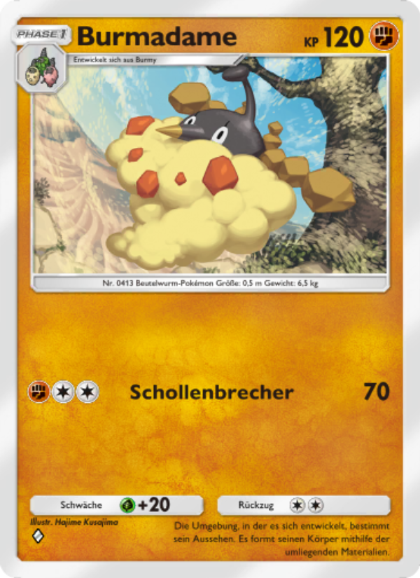 Burmadame 090 — Kollision von Raum und Zeit (German Pokémon TCG card)